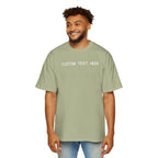 Custom T-Shirt - Custom Text Oversized Tee — Men's Personalized White T-Shirt