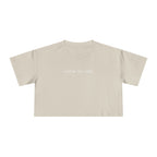 Custom T-Shirt - Custom Crop Top - Customizable Women's Crop Tee — Minimalist 'Custom Text Here' Chest Graphic