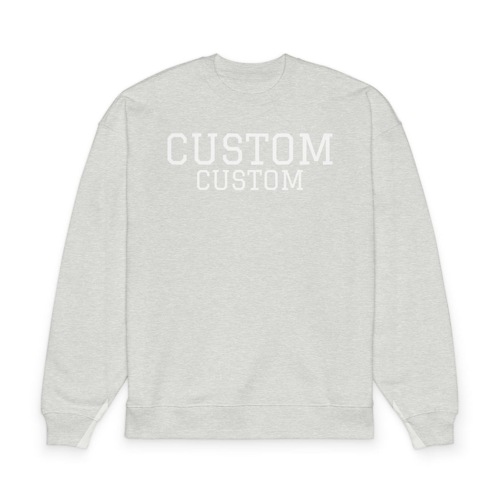 Custom Text Oversized Sweatshirt — Minimal Organic Crewneck