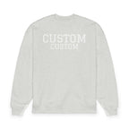 Custom Text Oversized Sweatshirt — Minimal Organic Crewneck