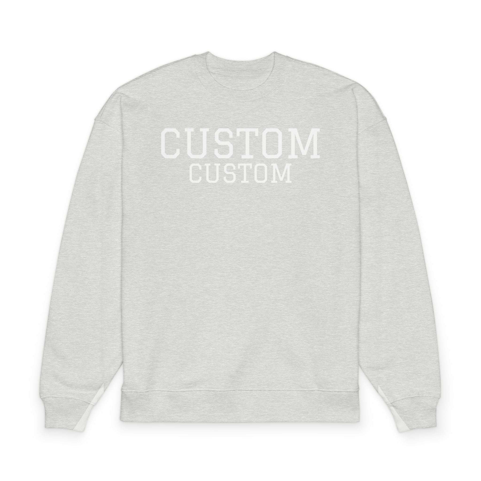Custom Text Oversized Sweatshirt — Minimal Organic Crewneck