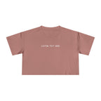 Custom T-Shirt - Custom Crop Top - Customizable Women's Crop Tee — Minimalist 'Custom Text Here' Chest Graphic