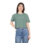 Custom T-Shirt - Custom Crop Top - Customizable Women's Crop Tee — Minimalist 'Custom Text Here' Chest Graphic