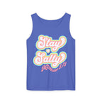 Comfort Colors Stay Salty Tank Top — Retro Pastel Beachy Graphic Matthew 5:13 Tank