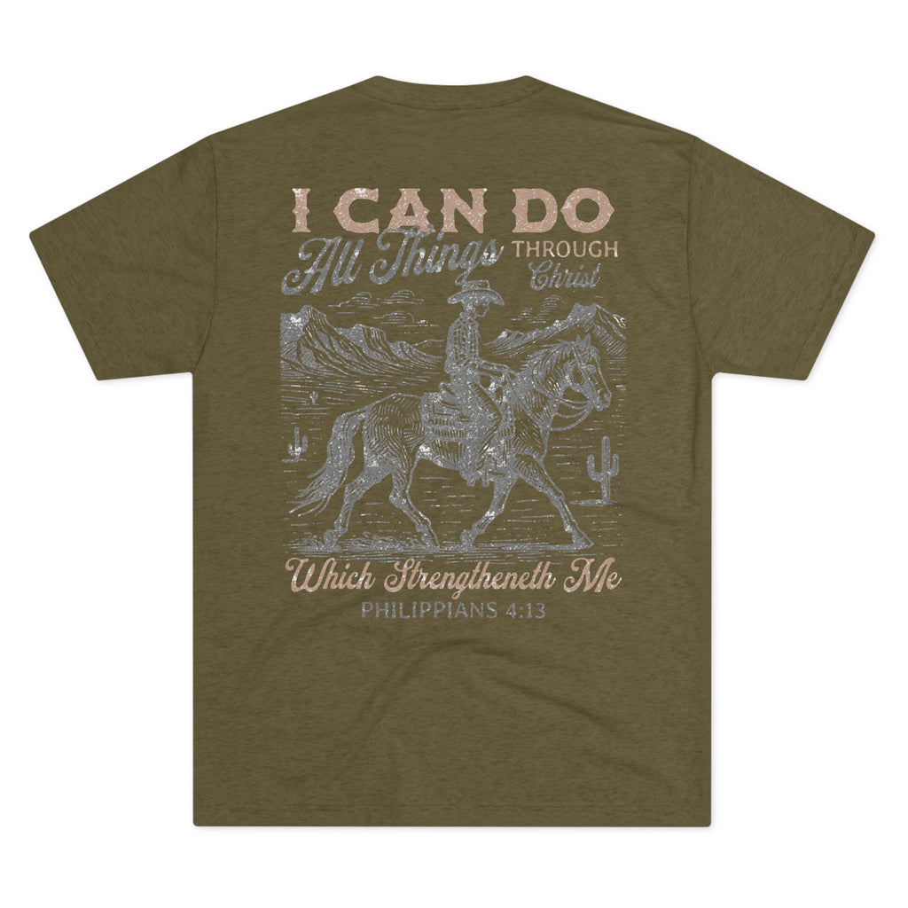 Christian Faith Crew Tee — "I Can Do All Things Through Christ Who Strengthens Me"