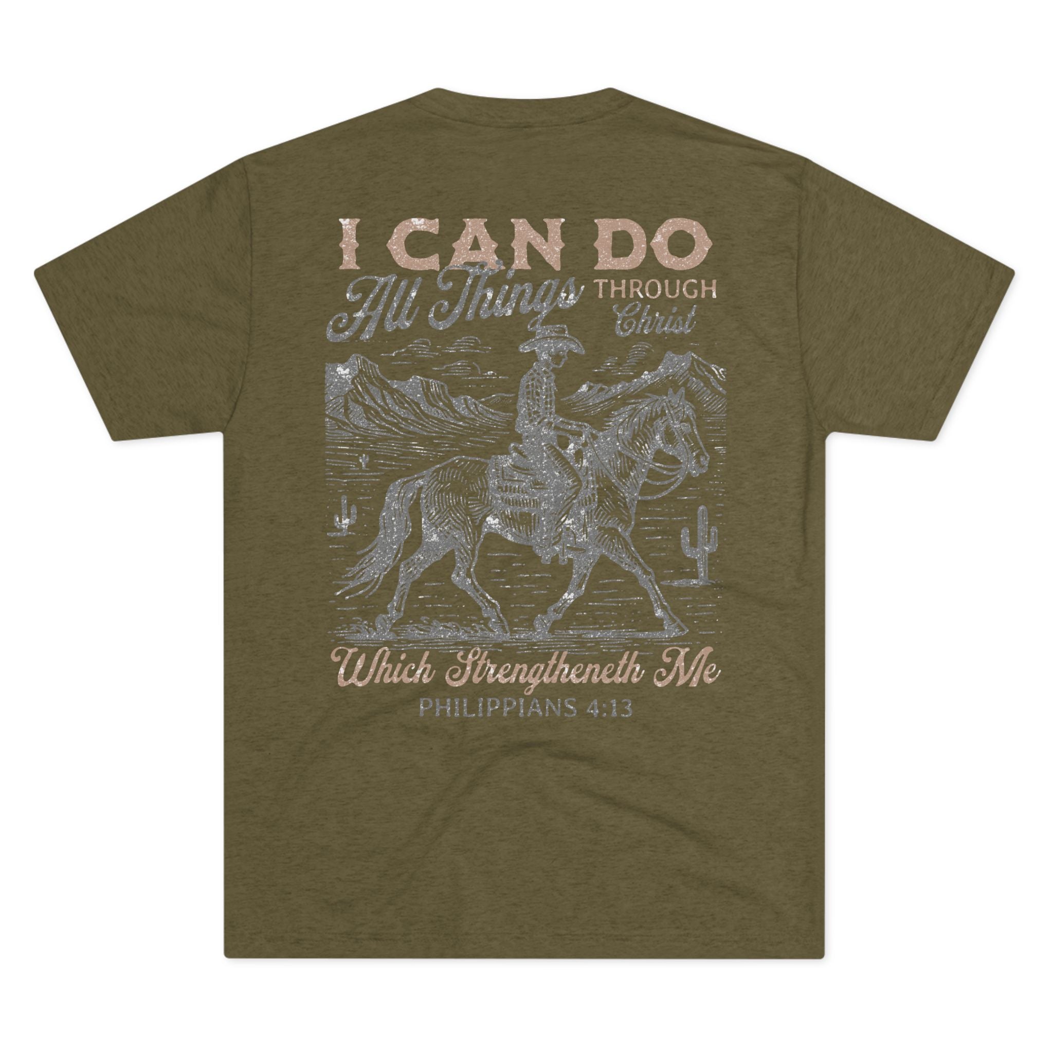 Christian Faith Crew Tee — "I Can Do All Things Through Christ Who Strengthens Me"