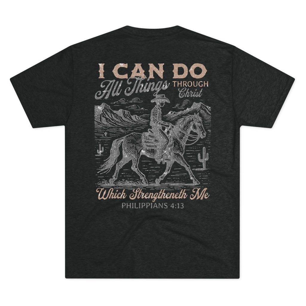 Christian Faith Crew Tee — "I Can Do All Things Through Christ Who Strengthens Me"