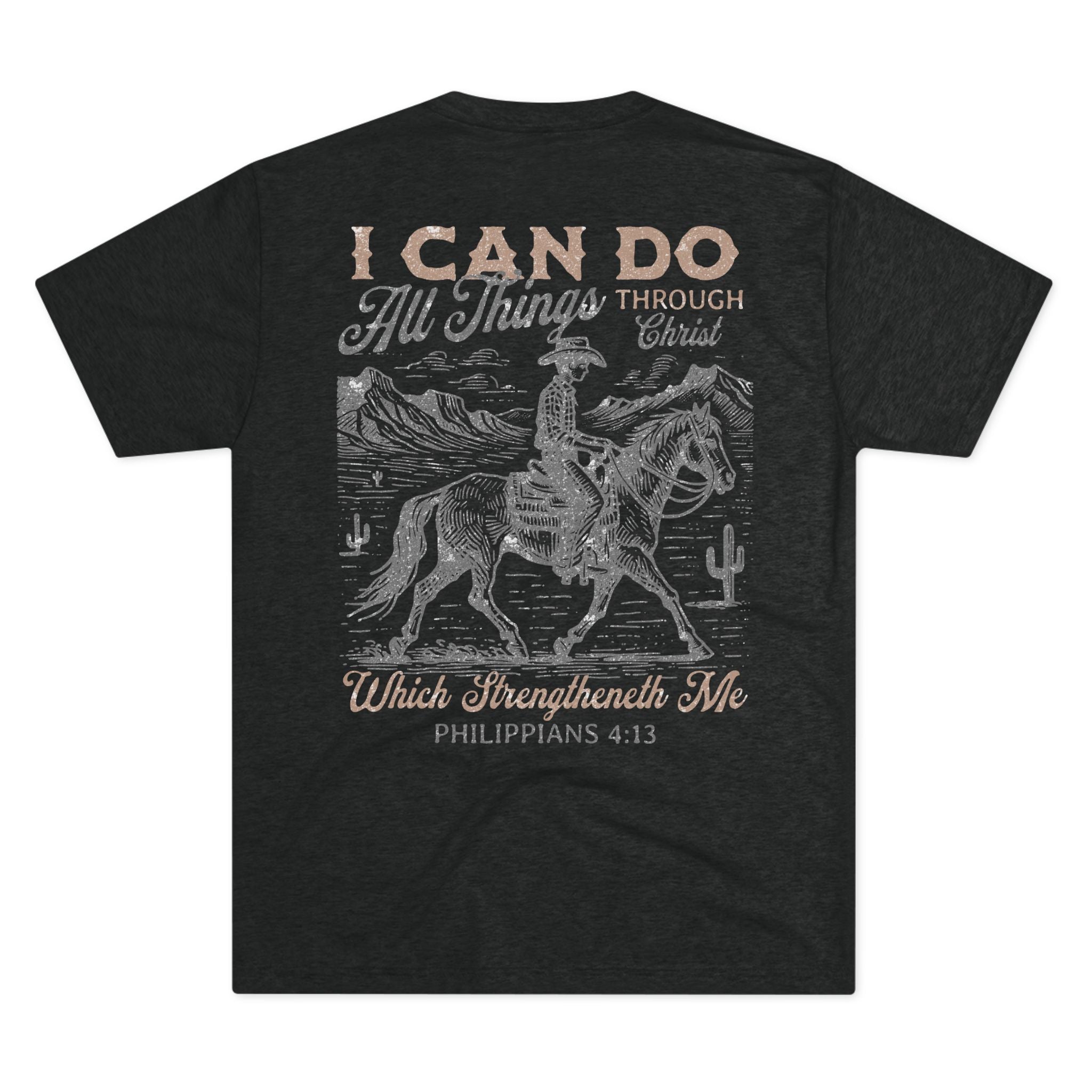 Christian Faith Crew Tee — "I Can Do All Things Through Christ Who Strengthens Me"