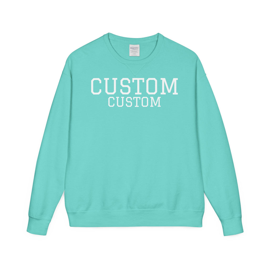 Custom Crewneck Sweatshirt — Vintage Garment-Dyed Comfort