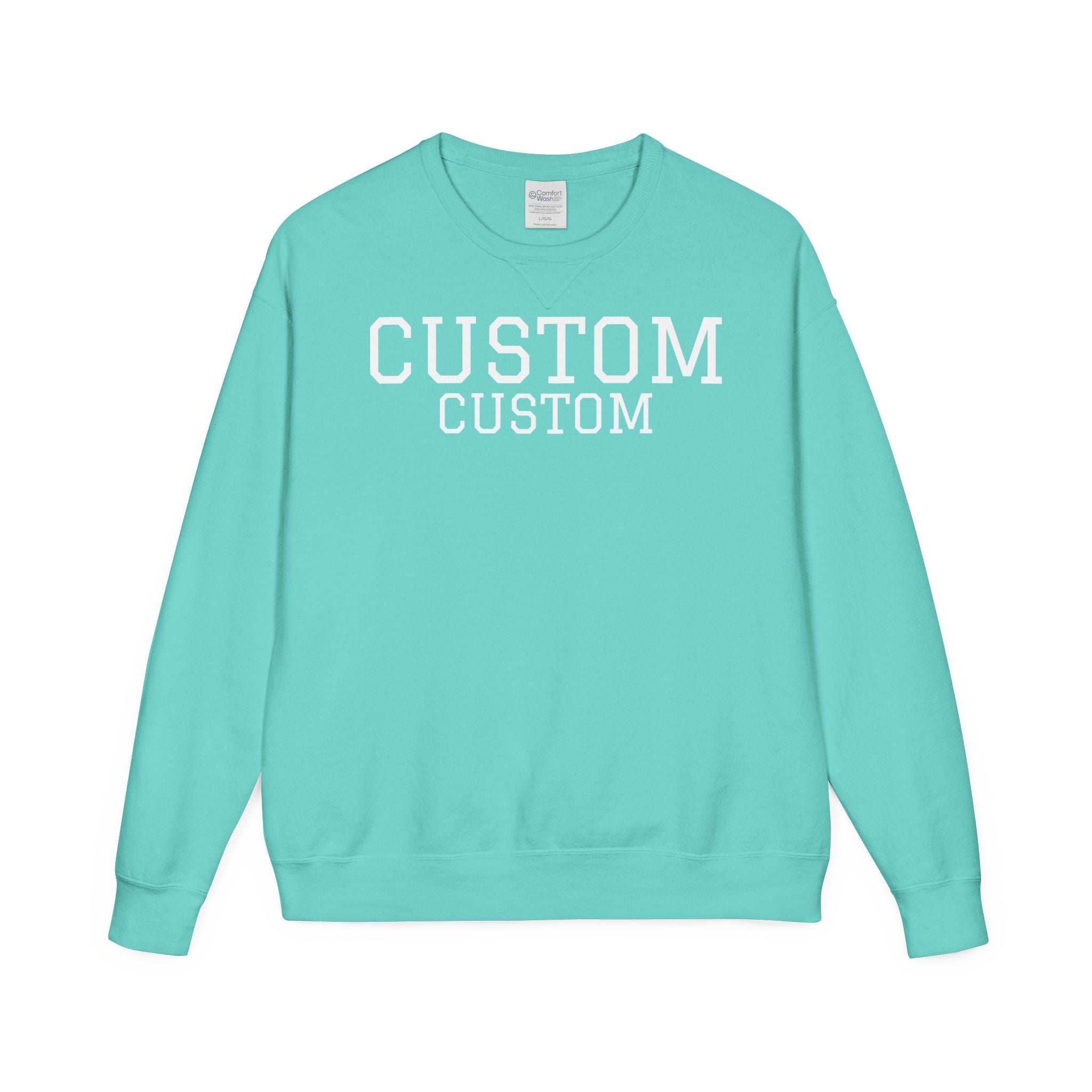 Custom Crewneck Sweatshirt — Vintage Garment-Dyed Comfort