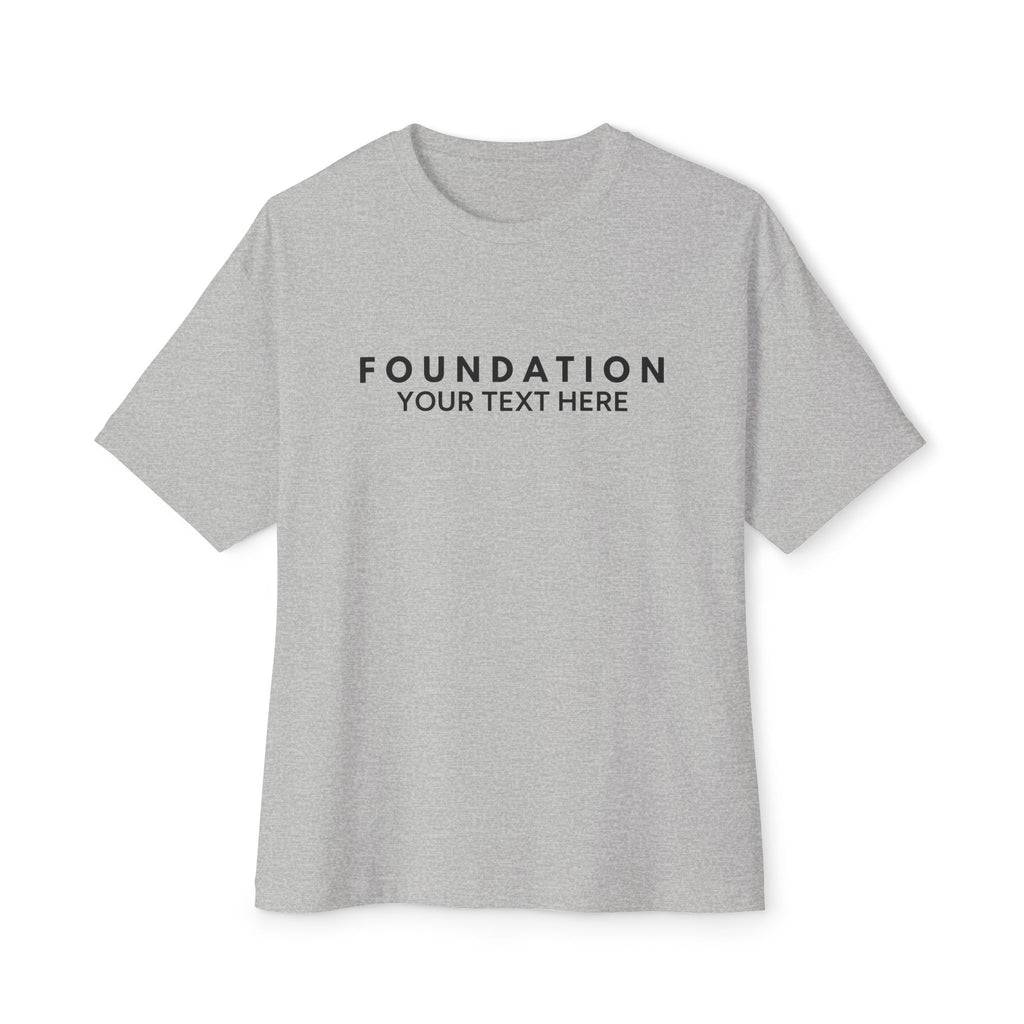 Custom T-Shirt - CUSTOM Foundation Minimalist Tee — Customizable "Your Text Here" Boxy T-Shirt