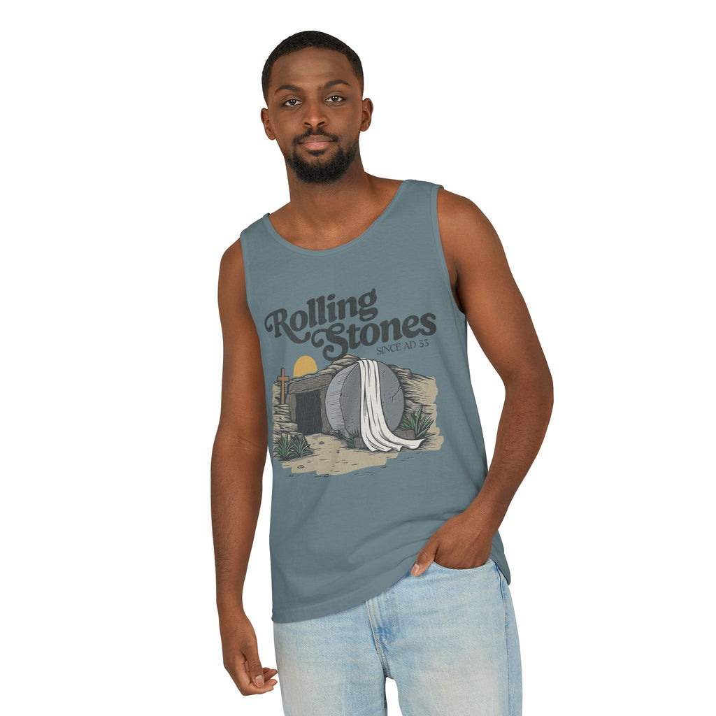 Rolling Stones Oversized Tank Top — Comfort Colors Garment-Dyed