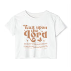 Christian Festival Crop Top — “Wait Upon the Lord" Graphic