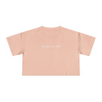 Custom T-Shirt - Custom Crop Top - Customizable Women's Crop Tee — Minimalist 'Custom Text Here' Chest Graphic