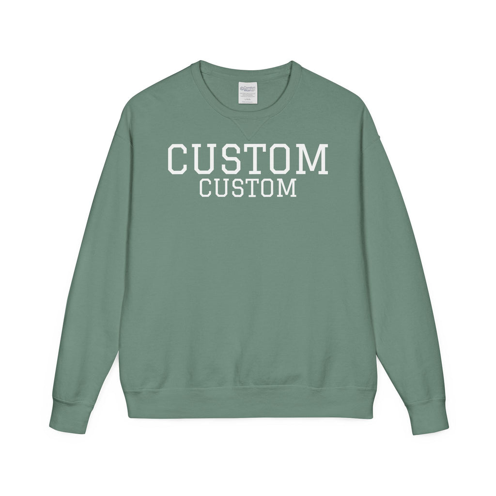 Custom Crewneck Sweatshirt — Vintage Garment-Dyed Comfort