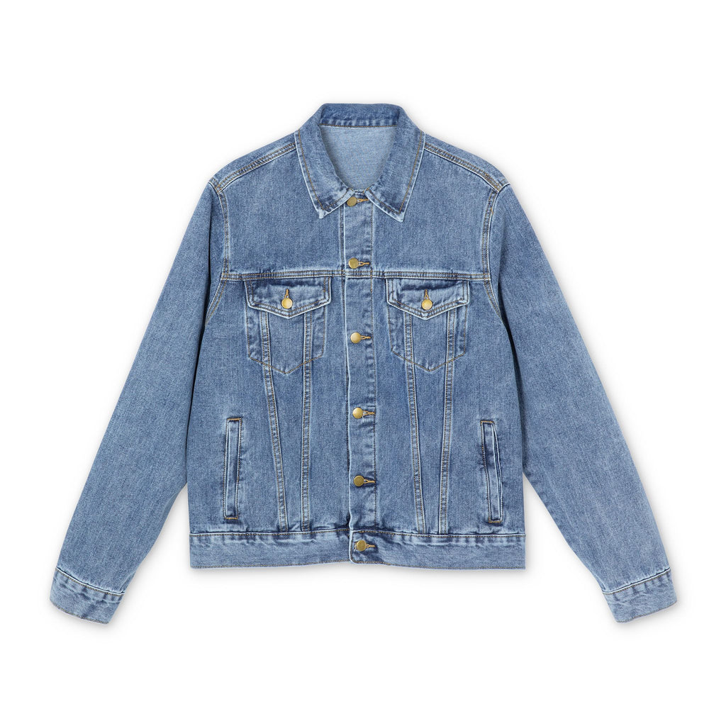 Spiritual Jacket - Christian Rolling Stones Vintage Backprint Denim Jacket — Men’s Rock Band Jean Jacket