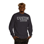 Custom Text Crewneck Sweatshirt — Personalized College-Style Pullover