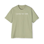 Custom T-Shirt - Custom Text Oversized Tee — Men's Personalized White T-Shirt