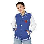 Custom Gift - Letterman Jacket for Teacher — Colorful "Very Hungry Caterpillar" Garden Back Patch