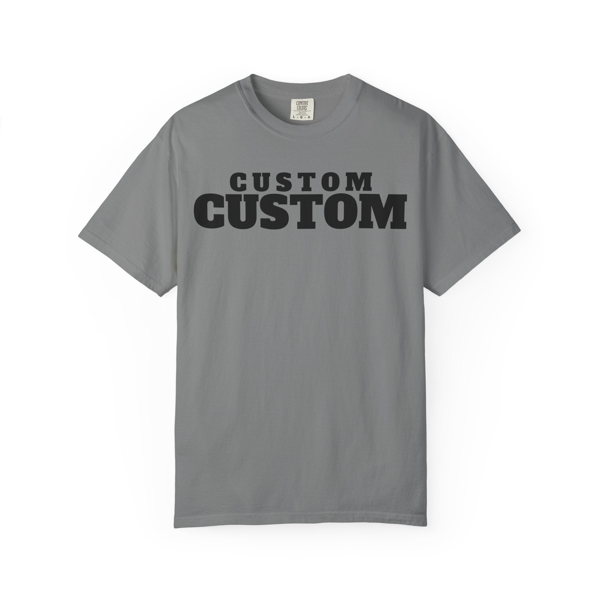 Custom Text T-Shirt — Personalized Bold Logo Tee