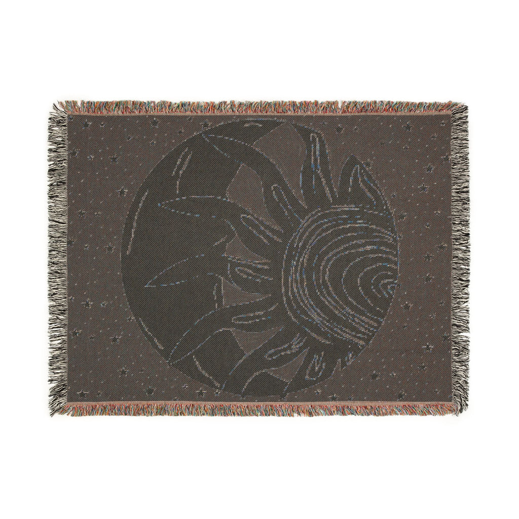 Woven Blanket — Sun and Moon Celestial Throw Blanket