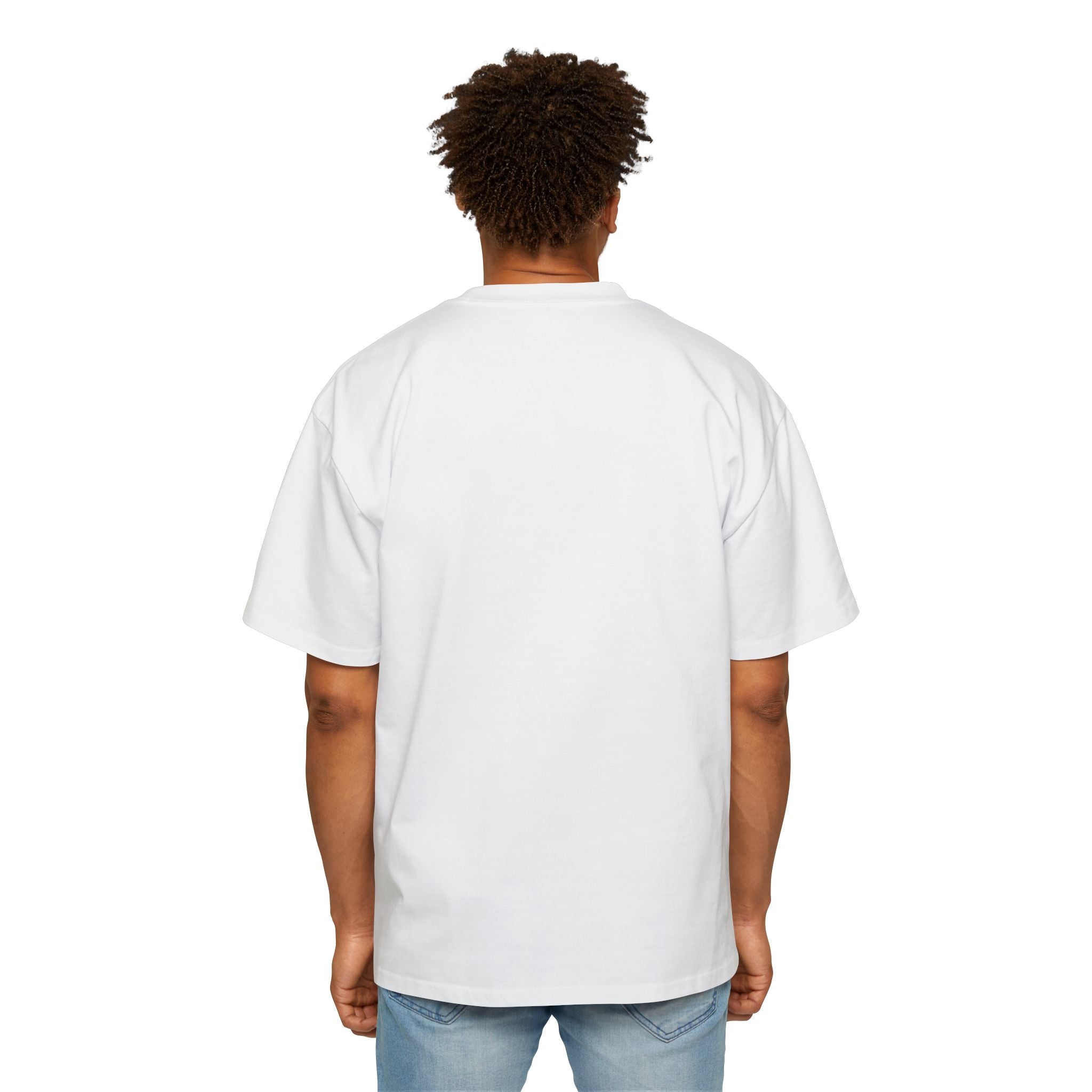 Custom T-Shirt - Custom Text Oversized Tee — Men's Personalized White T-Shirt