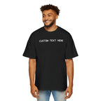 Custom T-Shirt - Custom Text Oversized Tee — Men's Personalized White T-Shirt