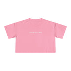 Custom T-Shirt - Custom Crop Top - Customizable Women's Crop Tee — Minimalist 'Custom Text Here' Chest Graphic