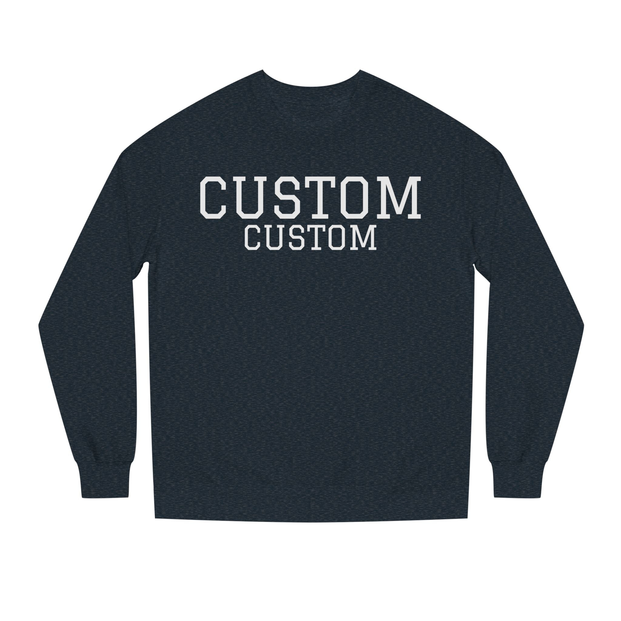 Custom Text Crewneck Sweatshirt — Personalized College-Style Pullover