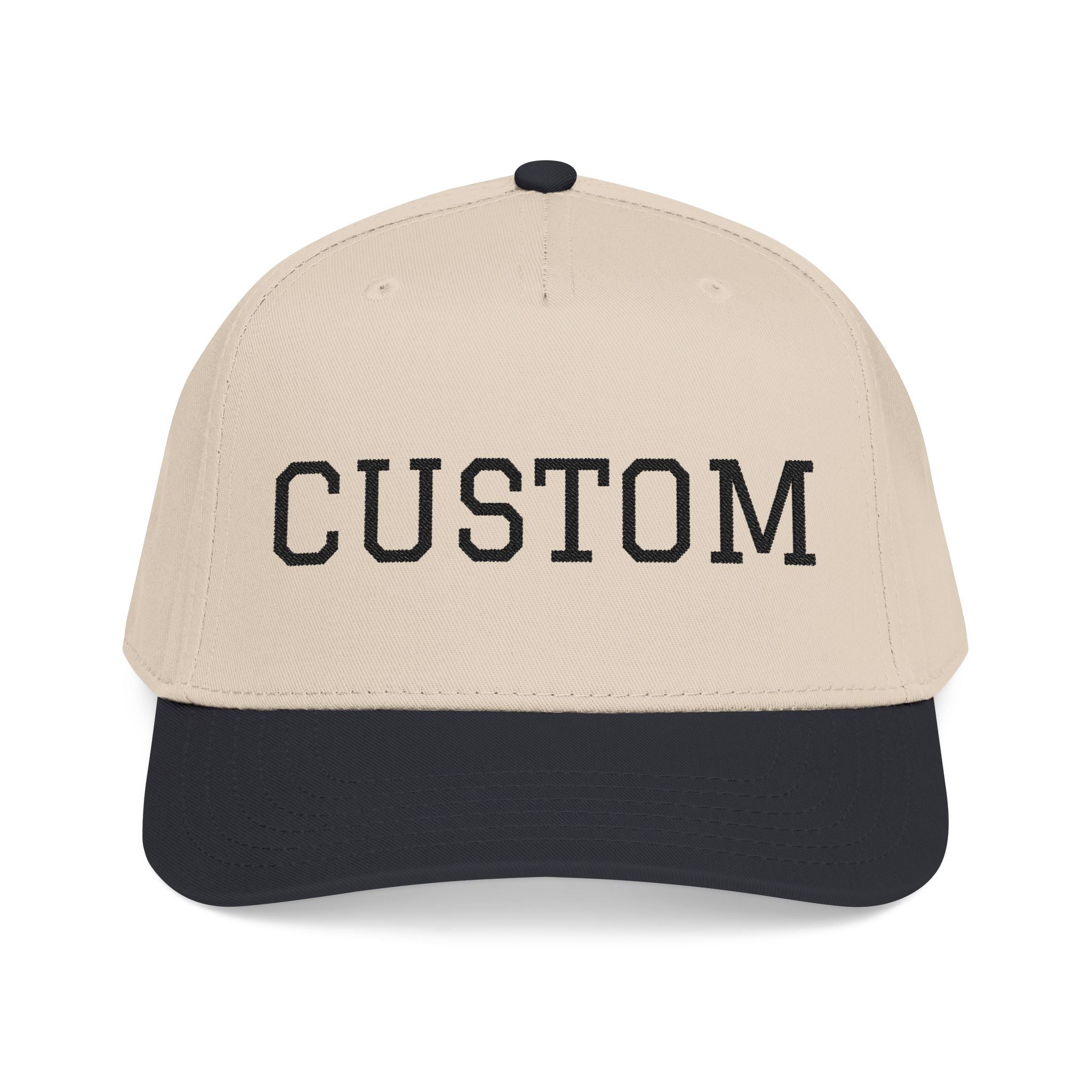 Custom Baseball Cap Two Toned Mid Profile Baseball Cap