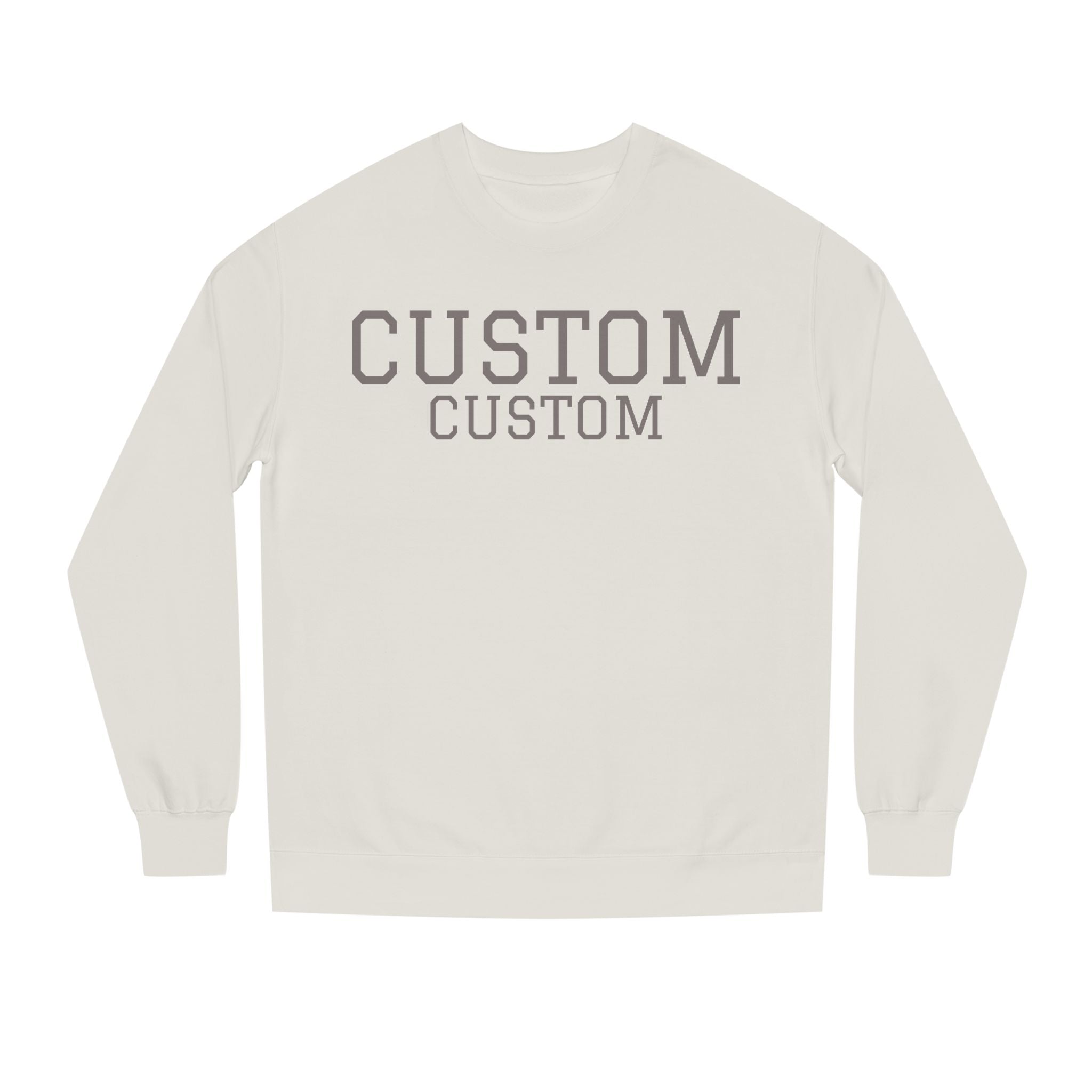 Custom Text Crewneck Sweatshirt — Personalized College-Style Pullover