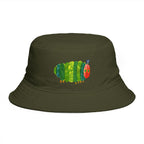 Brown Bucket Hat with Colorful Caterpillar Graphic