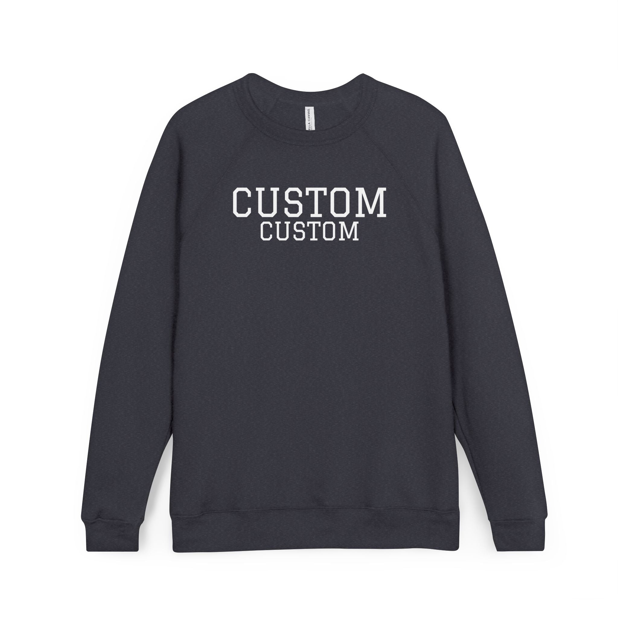 Custom Raglan Sweatshirt - Personalized College-Style Crewneck