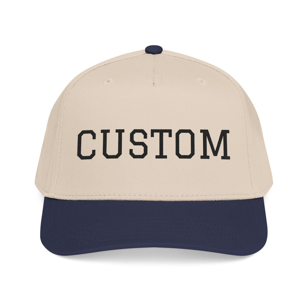 Custom Baseball Cap Two Toned Mid Profile Baseball Cap