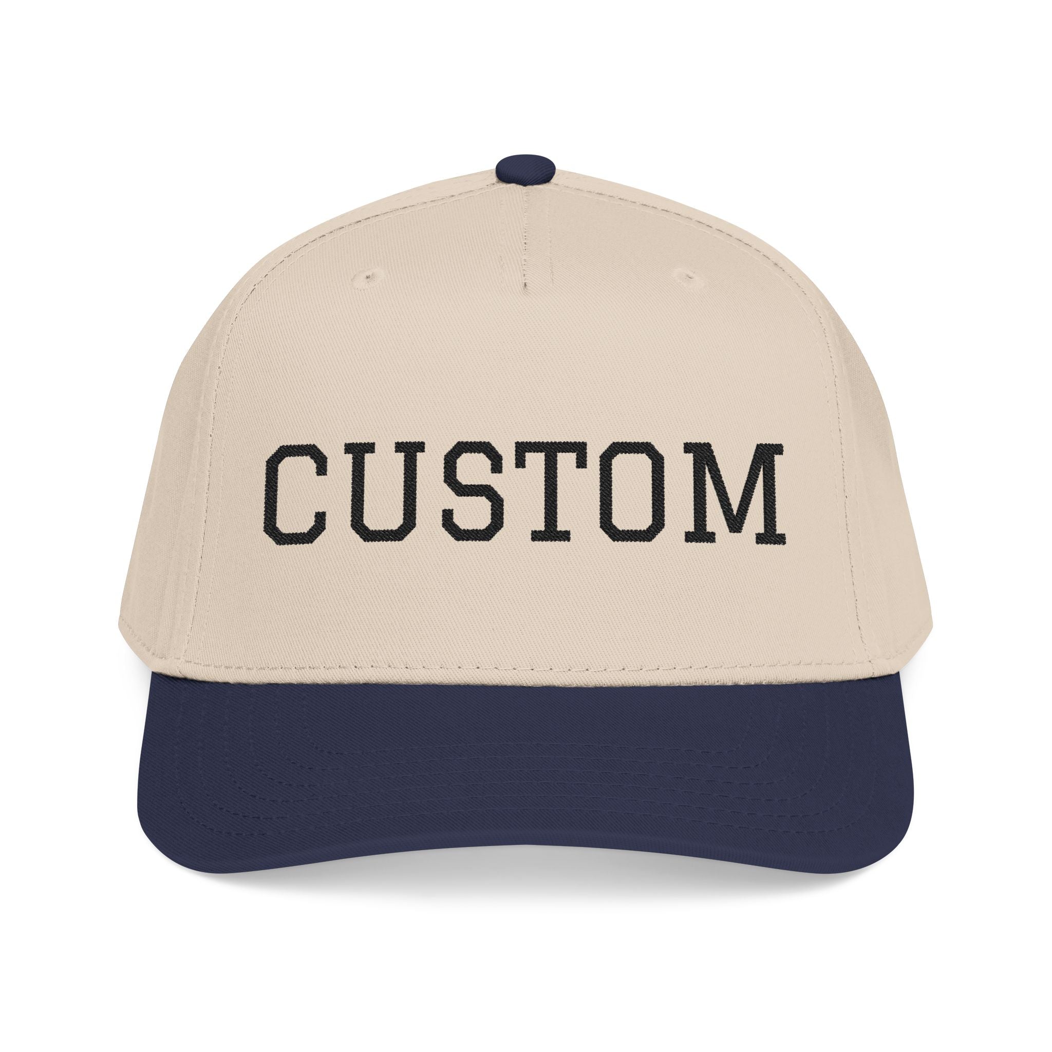 Custom Baseball Cap Two Toned Mid Profile Baseball Cap