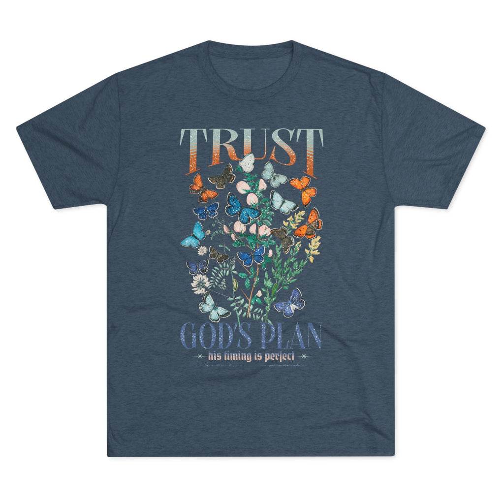 Trust God's Plan Butterflies T-Shirt — Butter-Soft Oversized Tee