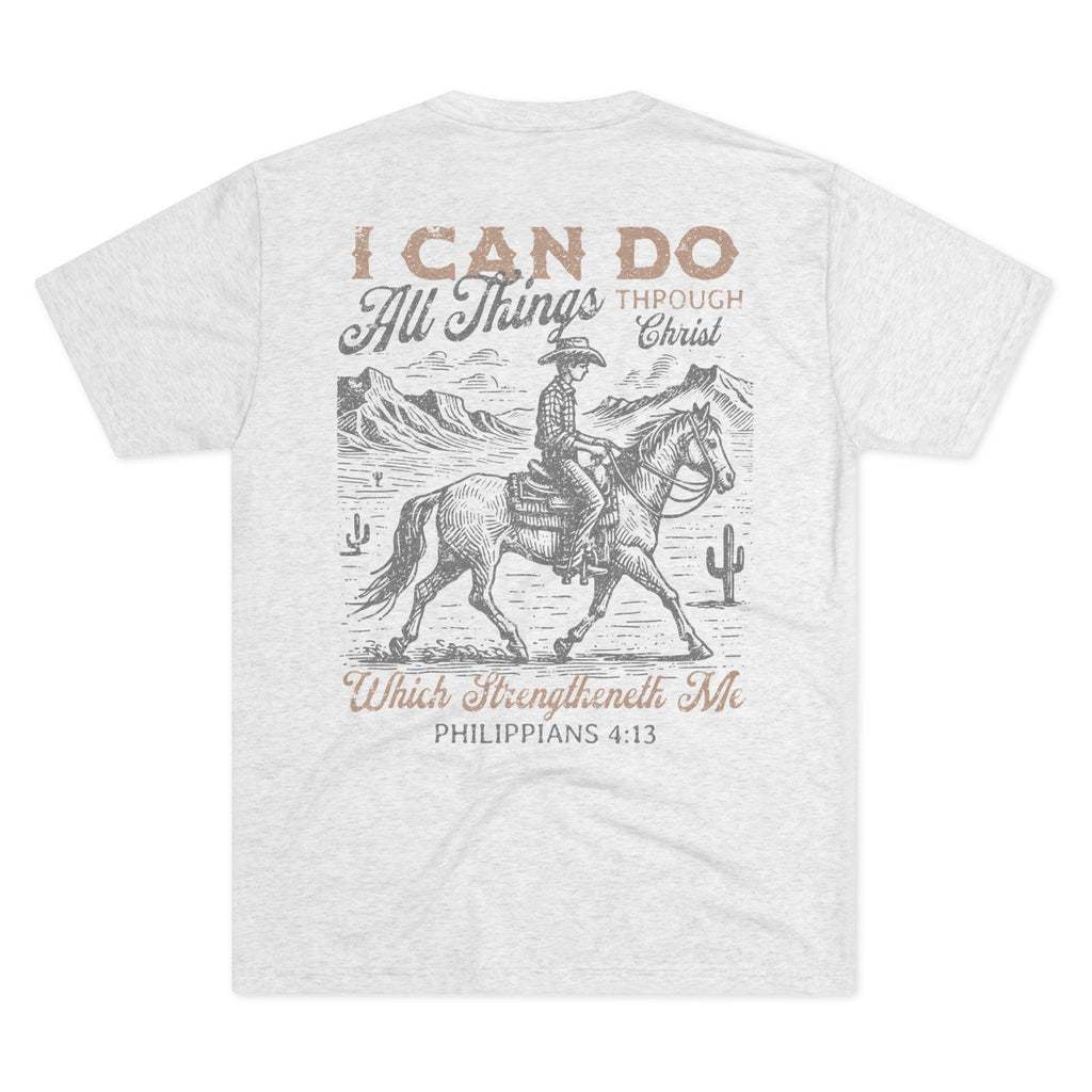 Christian Faith Crew Tee — "I Can Do All Things Through Christ Who Strengthens Me"