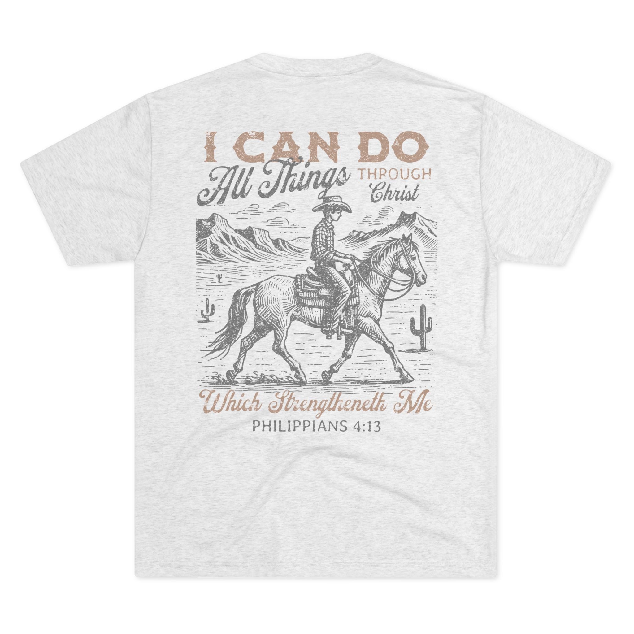 Christian Faith Crew Tee — "I Can Do All Things Through Christ Who Strengthens Me"