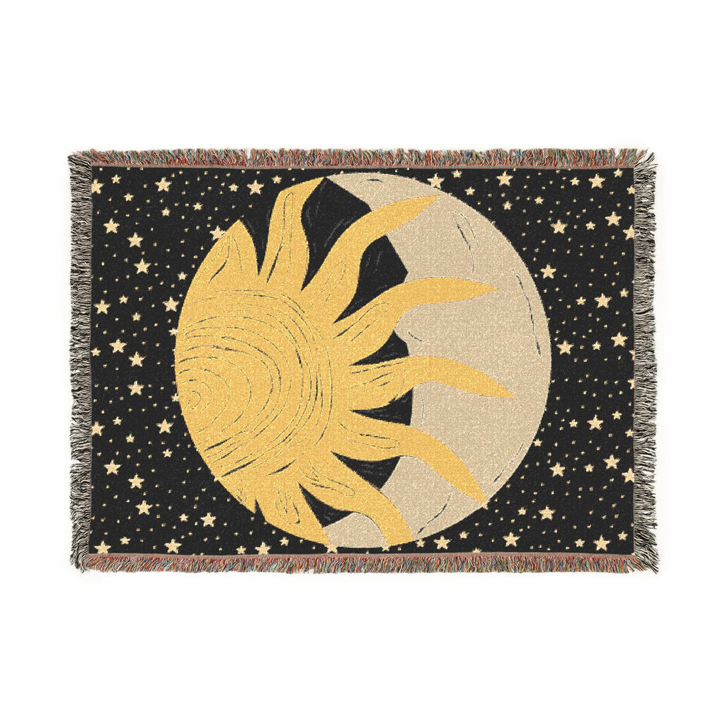 Woven Blanket — Sun and Moon Celestial Throw Blanket