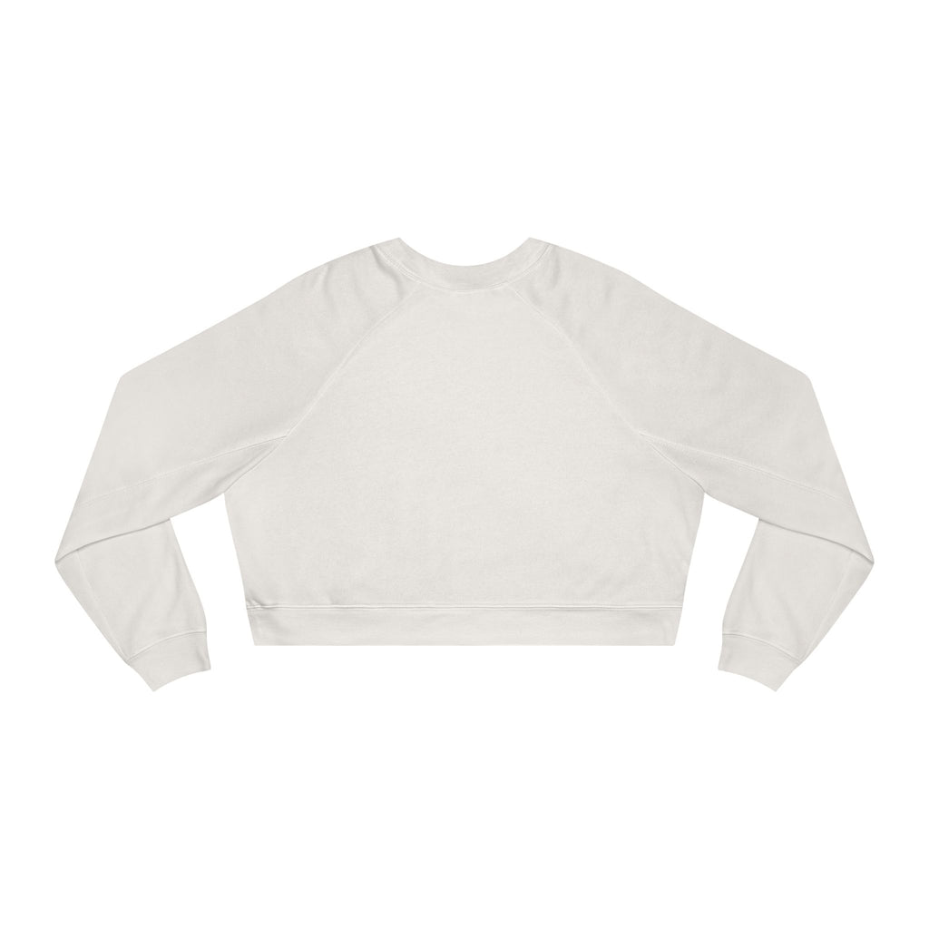Cropped Pullover — Minimal Gold Moon, Star & Planet Graphic