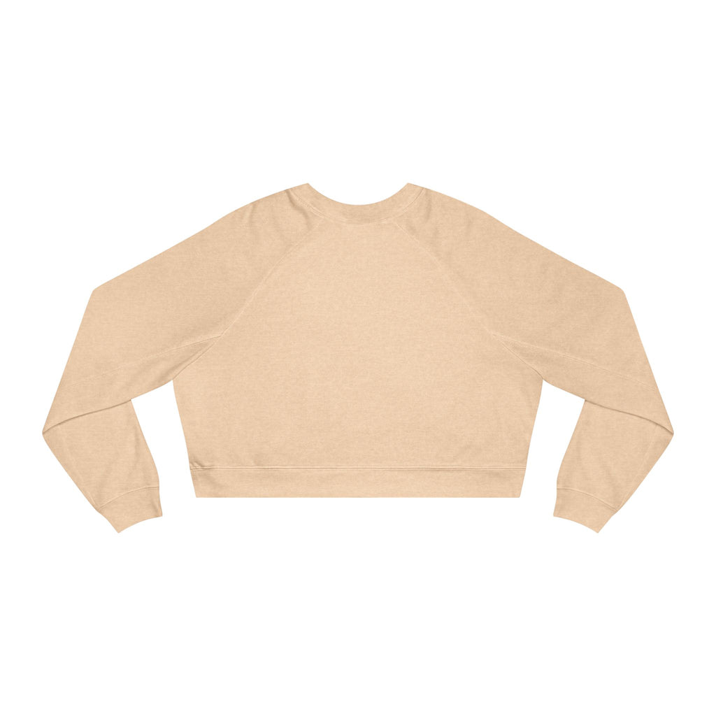 Cropped Pullover — Minimal Gold Moon, Star & Planet Graphic