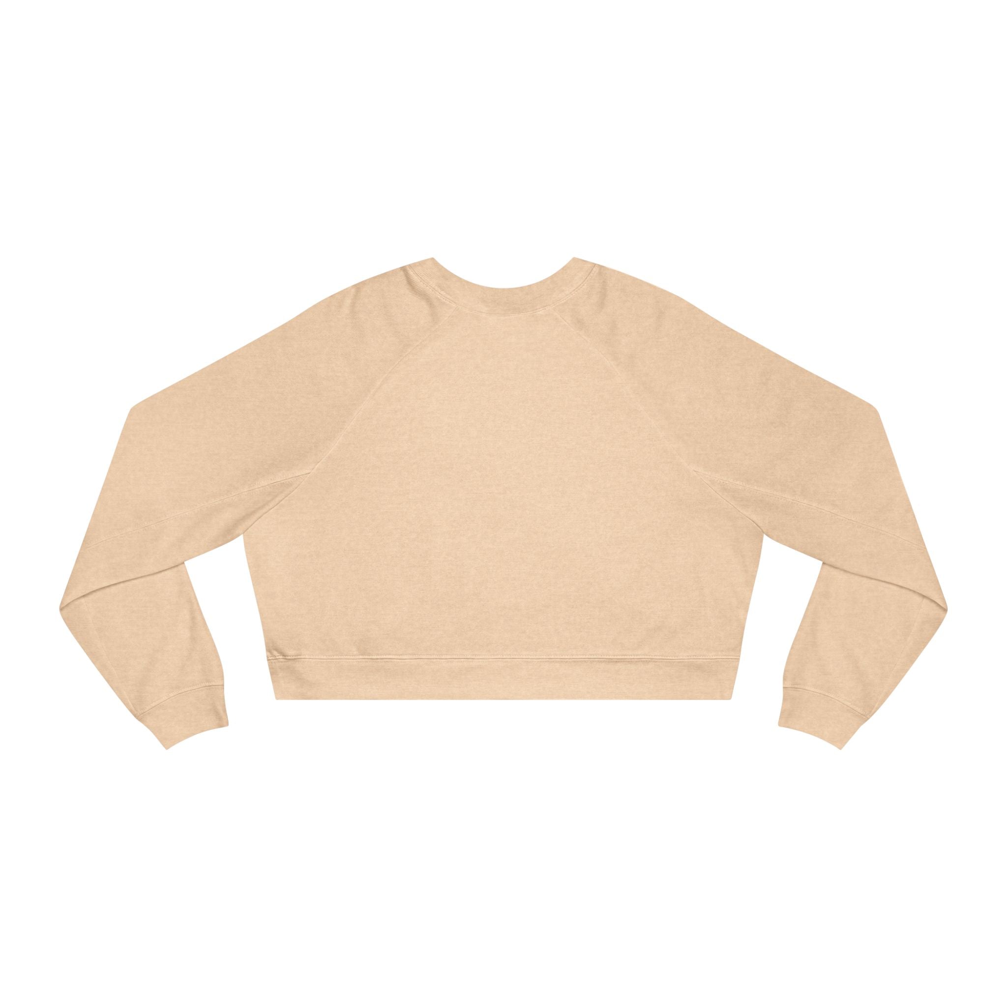 Cropped Pullover — Minimal Gold Moon, Star & Planet Graphic