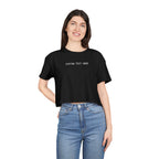 Custom T-Shirt - Custom Crop Top - Customizable Women's Crop Tee — Minimalist 'Custom Text Here' Chest Graphic