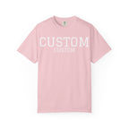 Custom Garment-Dyed T-Shirt — Personalized 'CUSTOM' Vintage Collegiate Tee