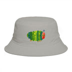 Brown Bucket Hat with Colorful Caterpillar Graphic