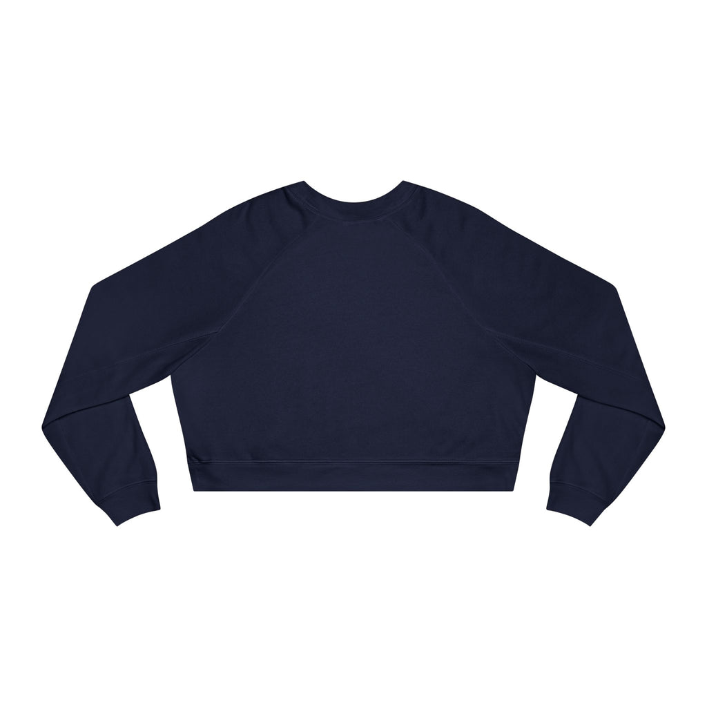 Cropped Pullover — Minimal Gold Moon, Star & Planet Graphic