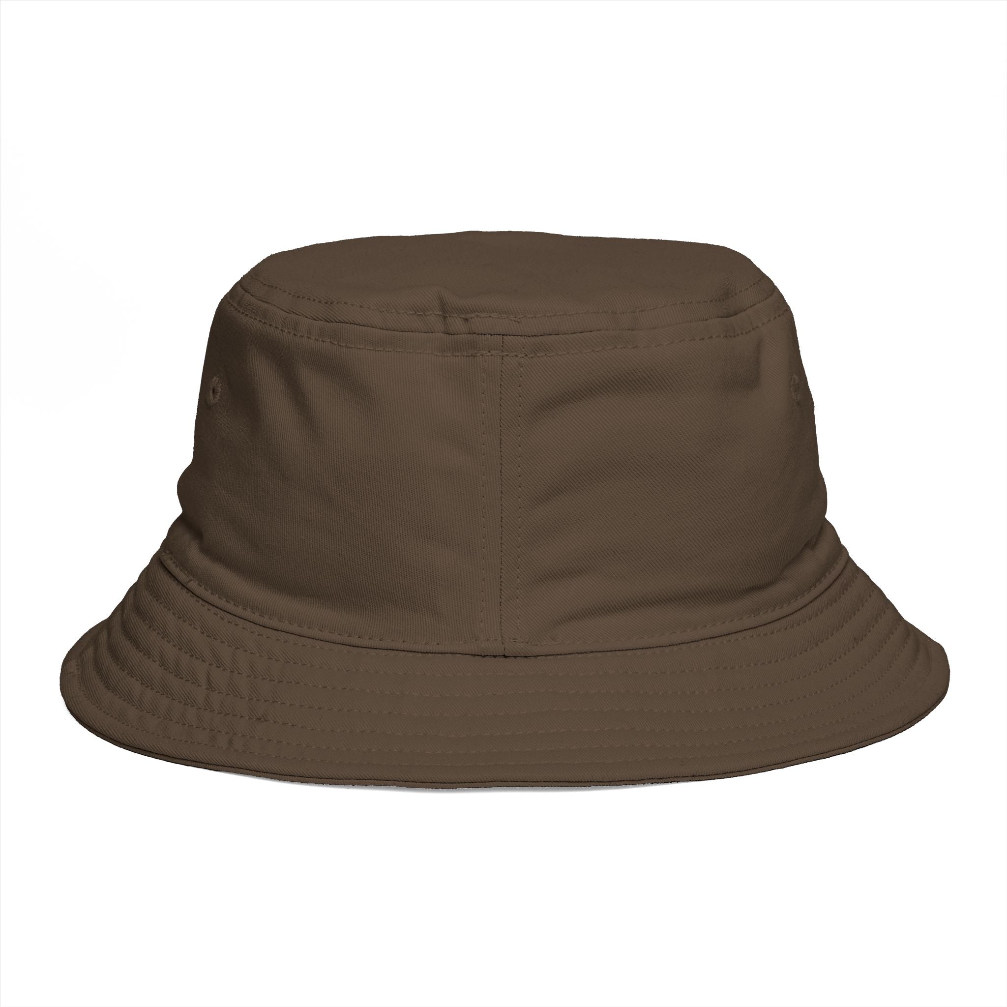 Brown Bucket Hat with Colorful Caterpillar Graphic