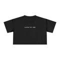 Custom T-Shirt - Custom Crop Top - Customizable Women's Crop Tee — Minimalist 'Custom Text Here' Chest Graphic