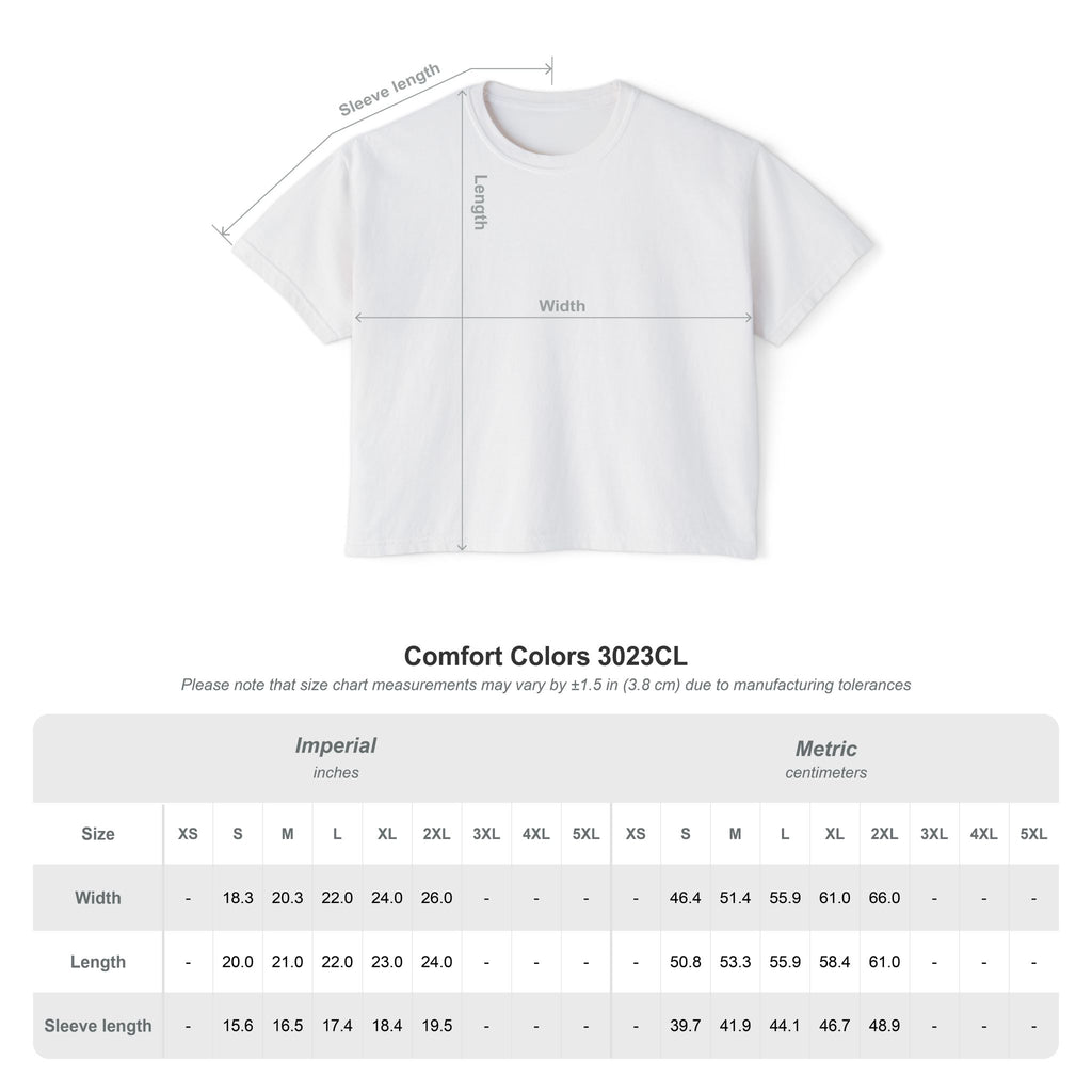 Custom Women's Boxy Tee - Retro Varsity Lettering, Casual Cropped T-Shirt