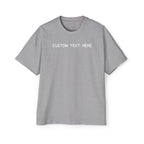 Custom T-Shirt - Custom Text Oversized Tee — Men's Personalized White T-Shirt